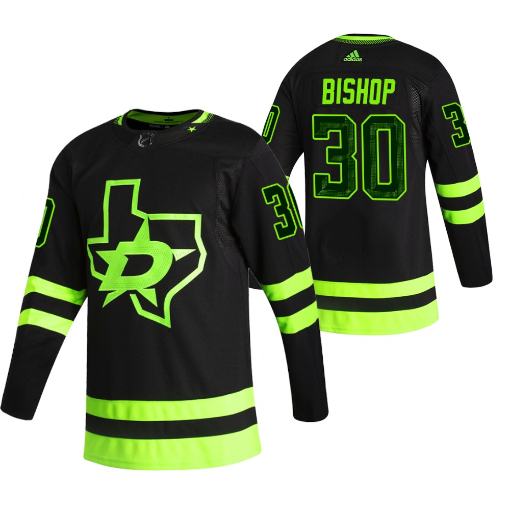 Cheap 2021 Adidias Dallas Stars 30 Ben Bishop Black Men Reverse Retro Alternate NHL Jersey